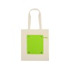 Купить Складная хлопковая сумка для шопинга Gross с карманом, зеленое яблоко с нанесением логотипа