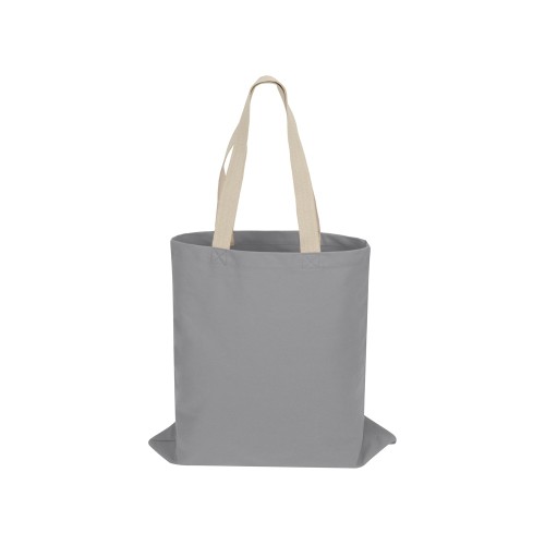 Купить Сумка для шопинга Steady из хлопка с парусиновыми ручками, 260 г/м2, серый с нанесением логотипа