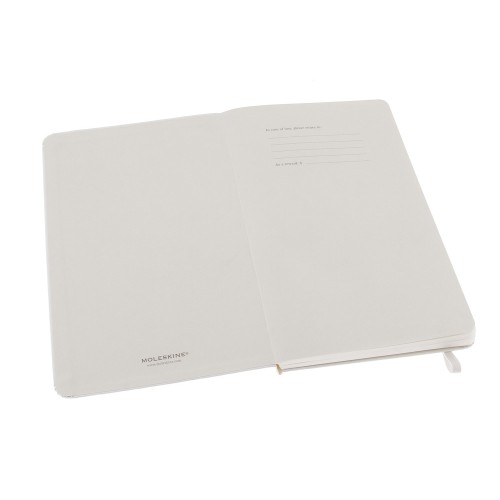 Купить Записная книжка Moleskine Classic (в линейку) в твердой обложке, Large (13х21см), белый с нанесением логотипа