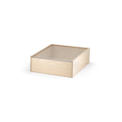Купить Деревянная коробка BOXIE CLEAR L, натуральный светлый с нанесением логотипа