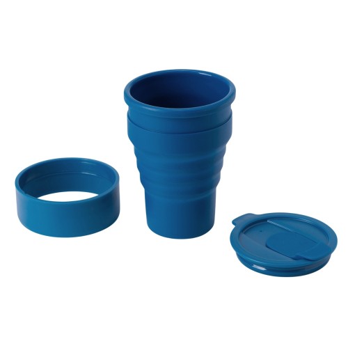 Купить Силиконовый складной стакан GoCup, индиго с нанесением логотипа