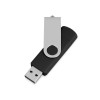 Купить USB/micro USB-флешка 2.0 на 16 Гб Квебек OTG, черный с нанесением логотипа