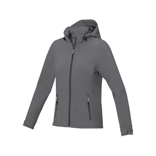 Купить Куртка софтшел Langley женская, steel grey с нанесением логотипа