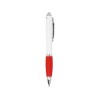 Купить Ручка пластиковая шариковая CARREL с антибактериальным покрытием, белый/красный с нанесением логотипа