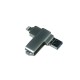 Купить USB-флешка на 64 Гб, интерфейс USB3.0, поворотный механизм,c дополнительными разъемами для I-phone Lightning и Micro USB,  полностью металлический корпус, серебро с нанесением логотипа