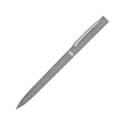 Купить Ручка шариковая Navi soft-touch, серый с нанесением логотипа
