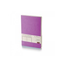 Ежедневник А5 недатированный Megapolis Velvet Flex, светло-фиолетовый