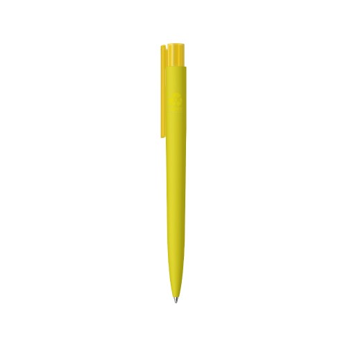 Купить Шариковая ручка RECYCLED PET PEN PRO K transparent GUM soft-touch, желтый с нанесением логотипа