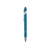 Купить Ручка металлическая soft-touch шариковая со стилусом Sway, синий/серебристый с нанесением логотипа