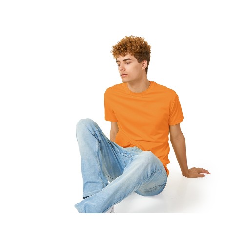 Купить Футболка Heavy Super Club с боковыми швами, мужская, оранжевый с нанесением логотипа