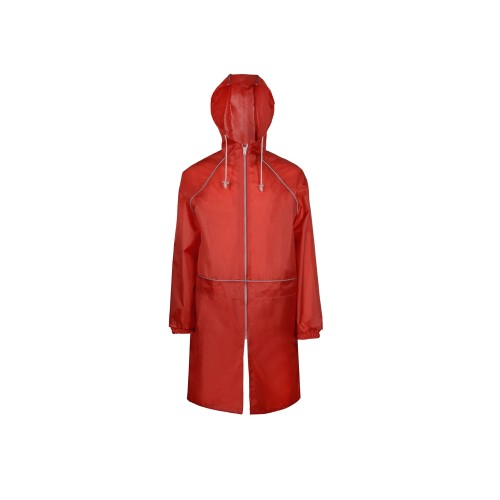 Купить Дождевик Sunshine со светоотражающими кантами, красный, размер  XL/XXL с нанесением логотипа