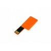 Купить USB-флешка на 32 Гб в виде пластиковой карточки, оранжевый с нанесением логотипа