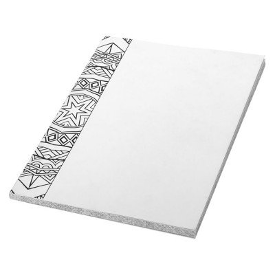 Купить Блокнот А5 Doodle Colour Therapy, белый/черный с нанесением