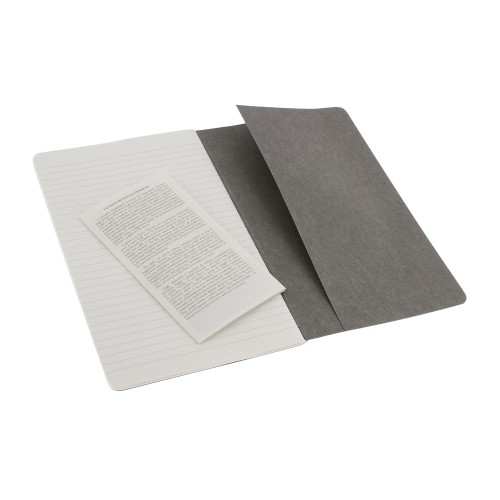Купить Записная книжка Moleskine Cahier (в линейку, 3 шт.), Large (13х21см), серый с нанесением логотипа