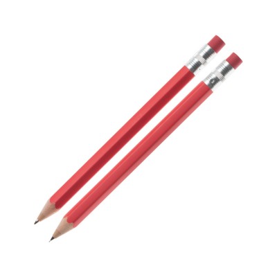 Купить Набор Даллас: ручка шариковая, карандаш с ластиком в футляре, красный с нанесением