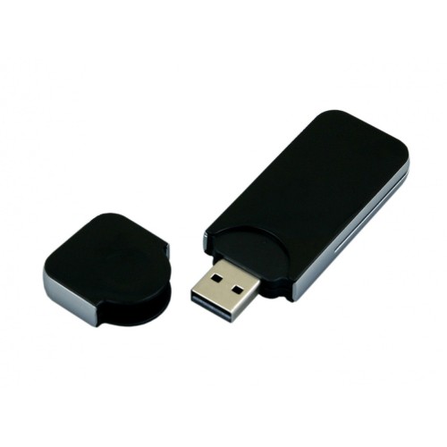 Купить USB-флешка на 64 ГБ в стиле I-phone, прямоугольнй формы, черный с нанесением логотипа
