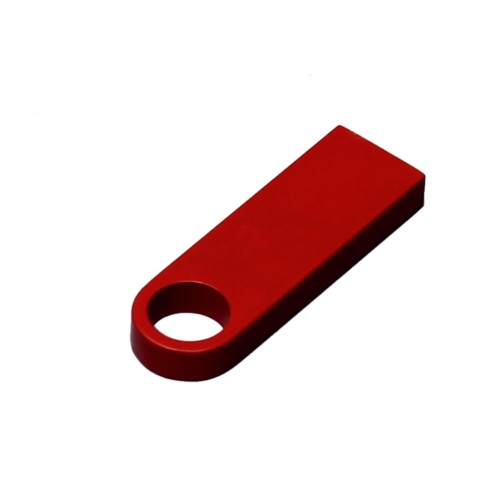 Купить USB 2.0-флешка на 8 Гб с мини чипом и круглым отверстием, красный с нанесением логотипа