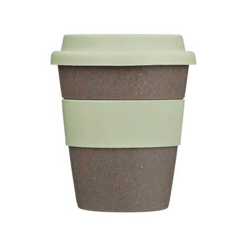 Купить Стакан с силиконовой крышкой Cafe, olive с нанесением логотипа Купить Стакан с силиконовой крышкой Cafe, olive с нанесением логотипа