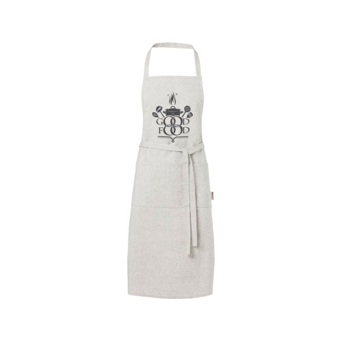 Купить Pheebs 200 g/m2 recycled cotton apron, серый яркий с нанесением логотипа