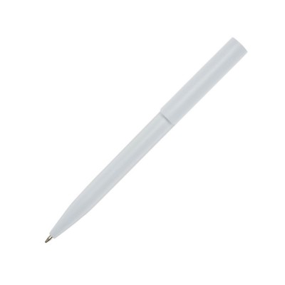 Купить Шариковая ручка Unix из переработанной пластмассы, синие чернила - Белый с нанесением логотипа