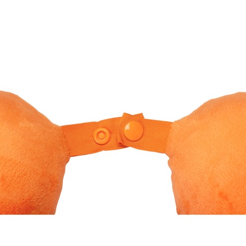 Купить Подушка Basic из микрофибры с эффектом памяти U-shape, оранжевый NEW с нанесением логотипа