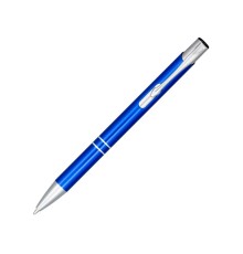 Кнопочная шариковая ручка Moneta из анодированного алюминия, черные чернила, cиний
