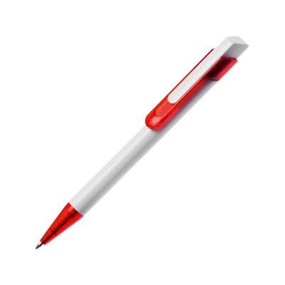 Купить Ручка шариковая Бавария белая/красная с нанесением