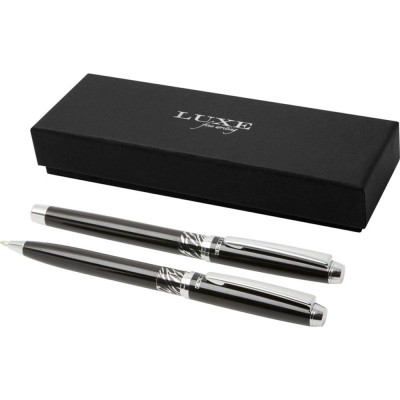 Купить Rivulet Подарочный набор из двух ручек, черный с нанесением логотипа