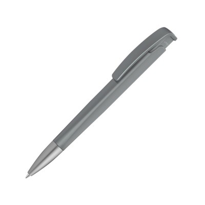 Купить Шариковая ручка с геометричным корпусом из пластика Lineo SI, серый с нанесением логотипа