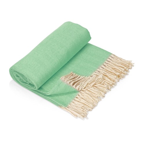 Купить Плед Ёлочка 150х180 см. ПРЕМИУМ (зеленый однотонное) с нанесением логотипа