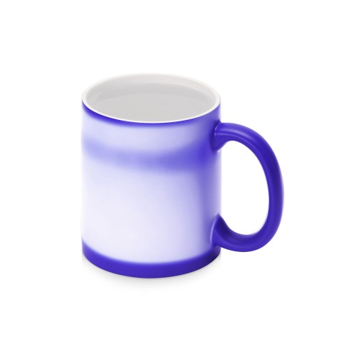 Купить Кружка-хамелеон Magic матовая, синий/белый с нанесением логотипа