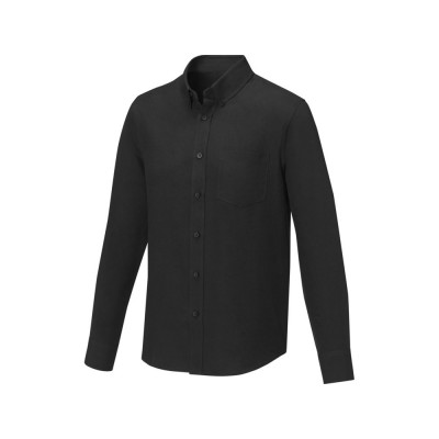 Купить Pollux Мужская рубашка с длинными рукавами, черный с нанесением логотипа