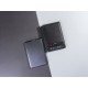 Купить Портмоне с зарядным устройством INE, 3000 mAh, черный с нанесением логотипа