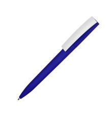 Ручка пластиковая soft-touch шариковая Zorro, синий/белый