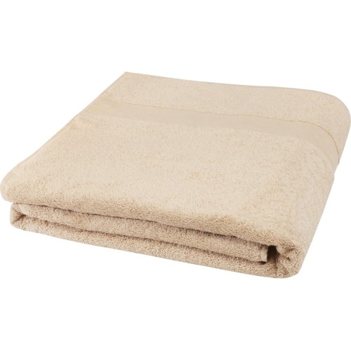 Купить Хлопковое полотенце для ванной Evelyn 100x180 см плотностью 450 г/м2, бежевый с нанесением логотипа