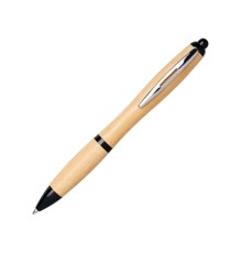 Шариковая ручка Nash из бамбука, натуральный/черный