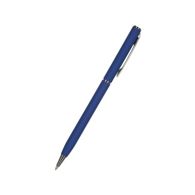 Купить Ручка Palermo шариковая автоматическая, синий металлический корпус, 0,7 мм, синяя с нанесением