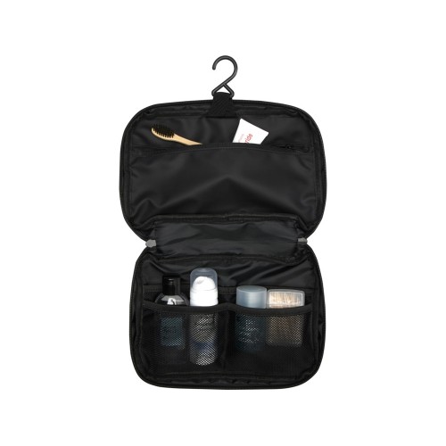 Купить Roam модульная косметичка из переработанных материалов, сертифицированных согласно GRS - сплошной черный с нанесением логотипа