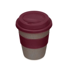 Стакан с силиконовой крышкой Cafe, burgundy