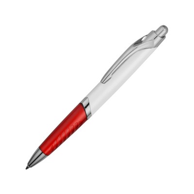 Купить Ручка шариковая Призма, белый/красный с нанесением логотипа