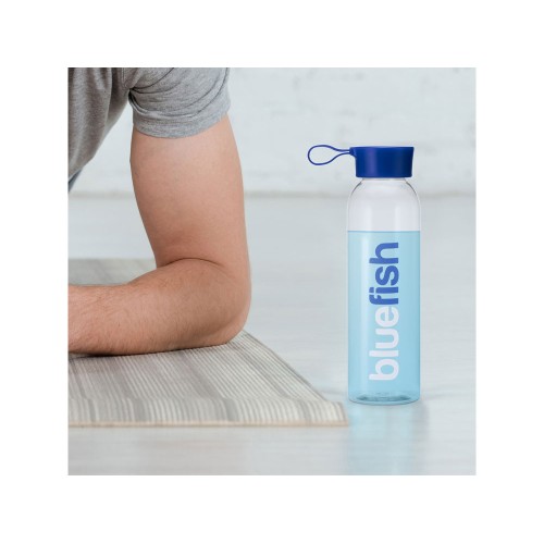 Купить Бутылка ALOE из тритана, 600 мл, прозрачный/королевский синий с нанесением логотипа