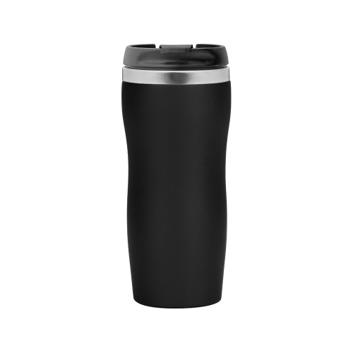 Купить Термокружка Mony Steel 350 мл, soft touch, черный (Р) с нанесением логотипа