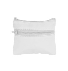 Кошелек ADAL с 2 карманами из RPET с  молниями в тон, белый