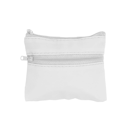 Купить Кошелек ADAL с 2 карманами из RPET с  молниями в тон, белый с нанесением логотипа