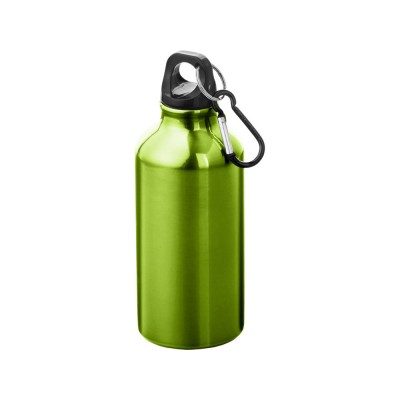 Купить Бутылка для воды с карабином Oregon, объемом 400 мл, зеленое яблоко с нанесением логотипа