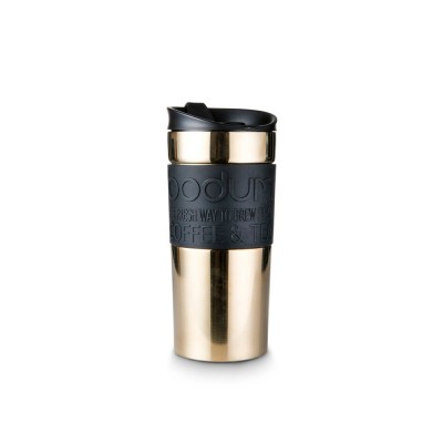 Купить TRAVEL MUG STEEL. Travel mug 350ml, золотой с нанесением логотипа
