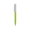 Купить Ручка металлическая soft-touch шариковая Tally с зеркальным слоем, серебристый/зеленый с нанесением логотипа
