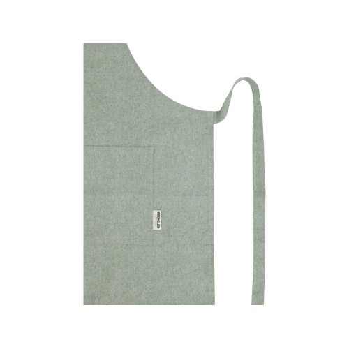 Купить Pheebs 200 g/m2 recycled cotton apron, зеленый яркий с нанесением логотипа