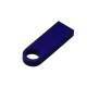 Купить USB 2.0-флешка на 8 Гб с мини чипом и круглым отверстием, синий с нанесением логотипа