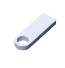 USB 3.0-флешка на 128 Гб с мини чипом и круглым отверстием, белый